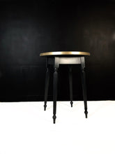 Vintage table with Modern geometric black and white design