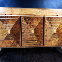 'Vortex' - Vintage Mid Century Walnut sideboard with optical effect design