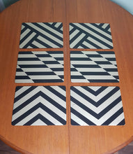 Done up North geometric placemats in Black and Metallic Gold