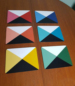 HOW TO GUIDE:  Upcycle old placemats with Geometric designs