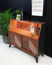 'Peak' - MCM drinks cabinet / mini sideboard with monochrome design